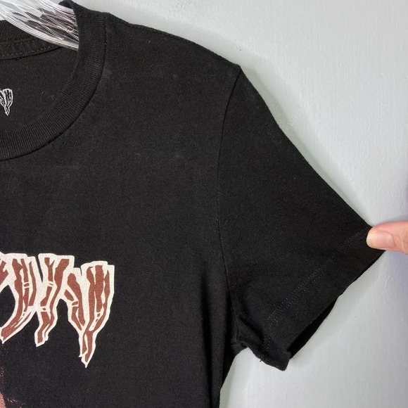 BACON Scateboards Kevin Bacon Women's Cut Fitted Size S Crewneck Graphic T-Shirt - Picture 7 of 16